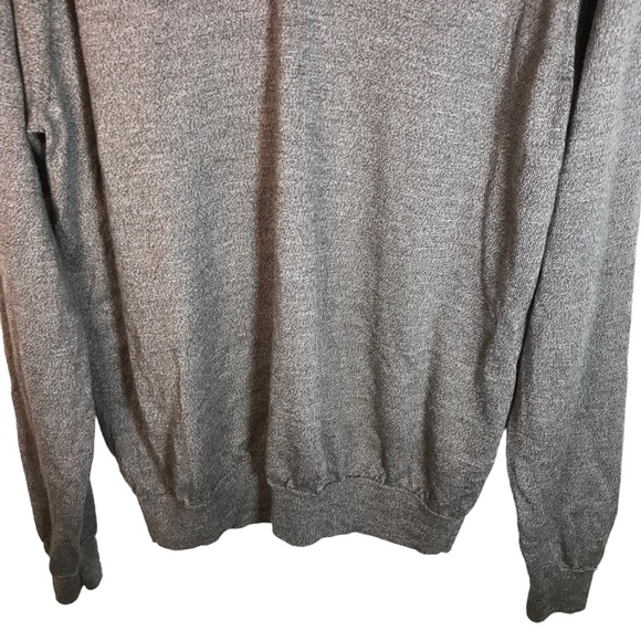 Peter Millar V-neck sweater men XL brown merino wool blend long sleeve neutral - Picture 3 of 12
